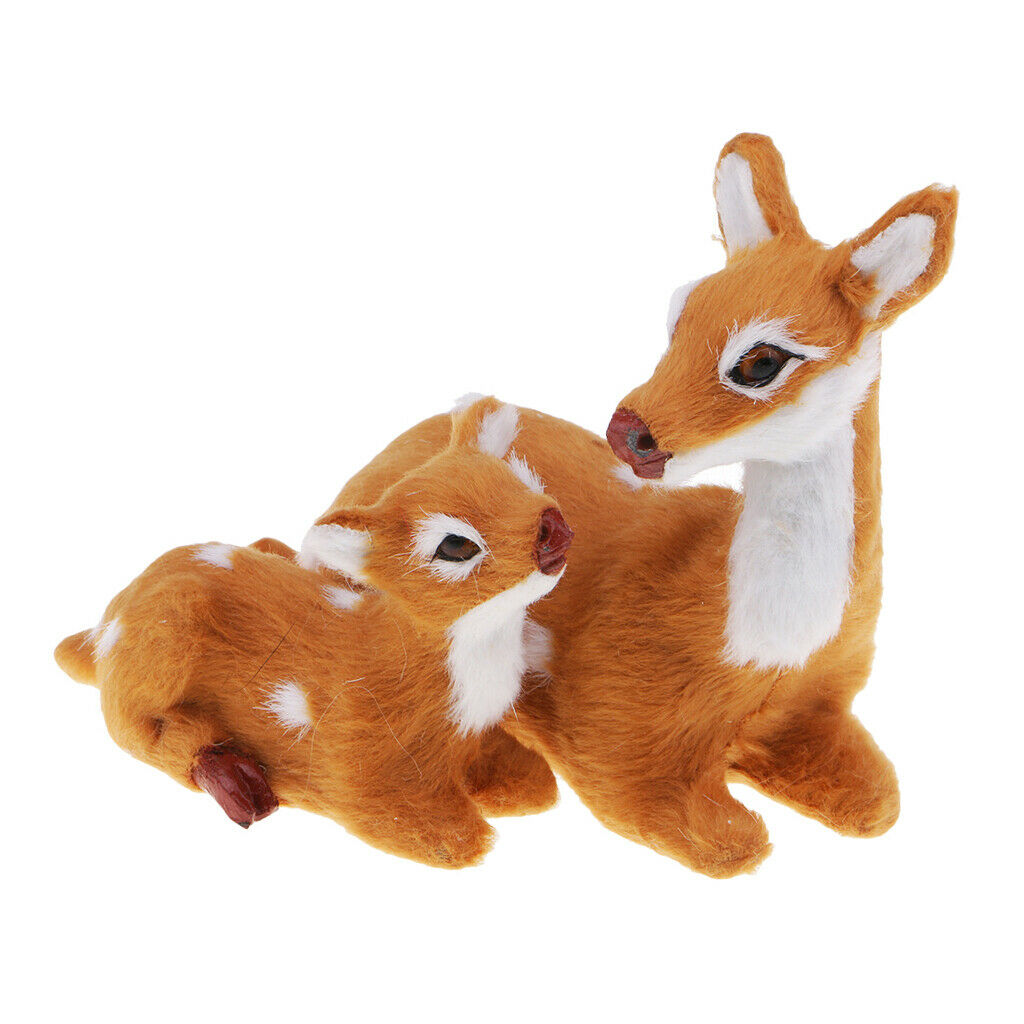 Mini Simulation Reindeer Christmas Ornament Plastic Plush   Kids