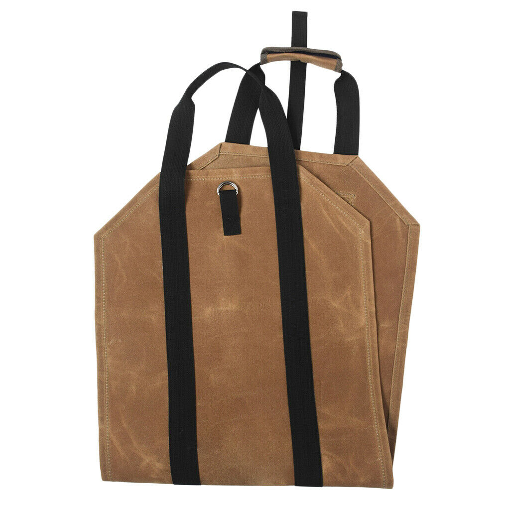 Canvas Waterproof Wood Bag Handbag Heavy Duty Log Carrier Stove Accessories