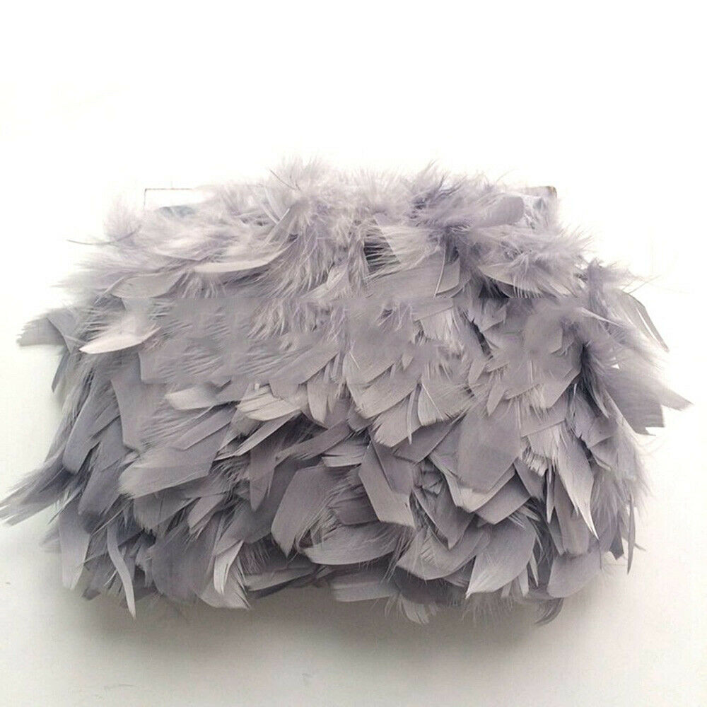 1M Turkey Feather Trim Clothing Wedding Dress Sewing Edge Craft DIY Accessories
