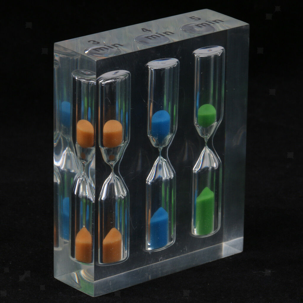 Acrylic Tea/Coffee Timer Three-In-One 3-4-5 Min Sandglass Hourglass Gifts