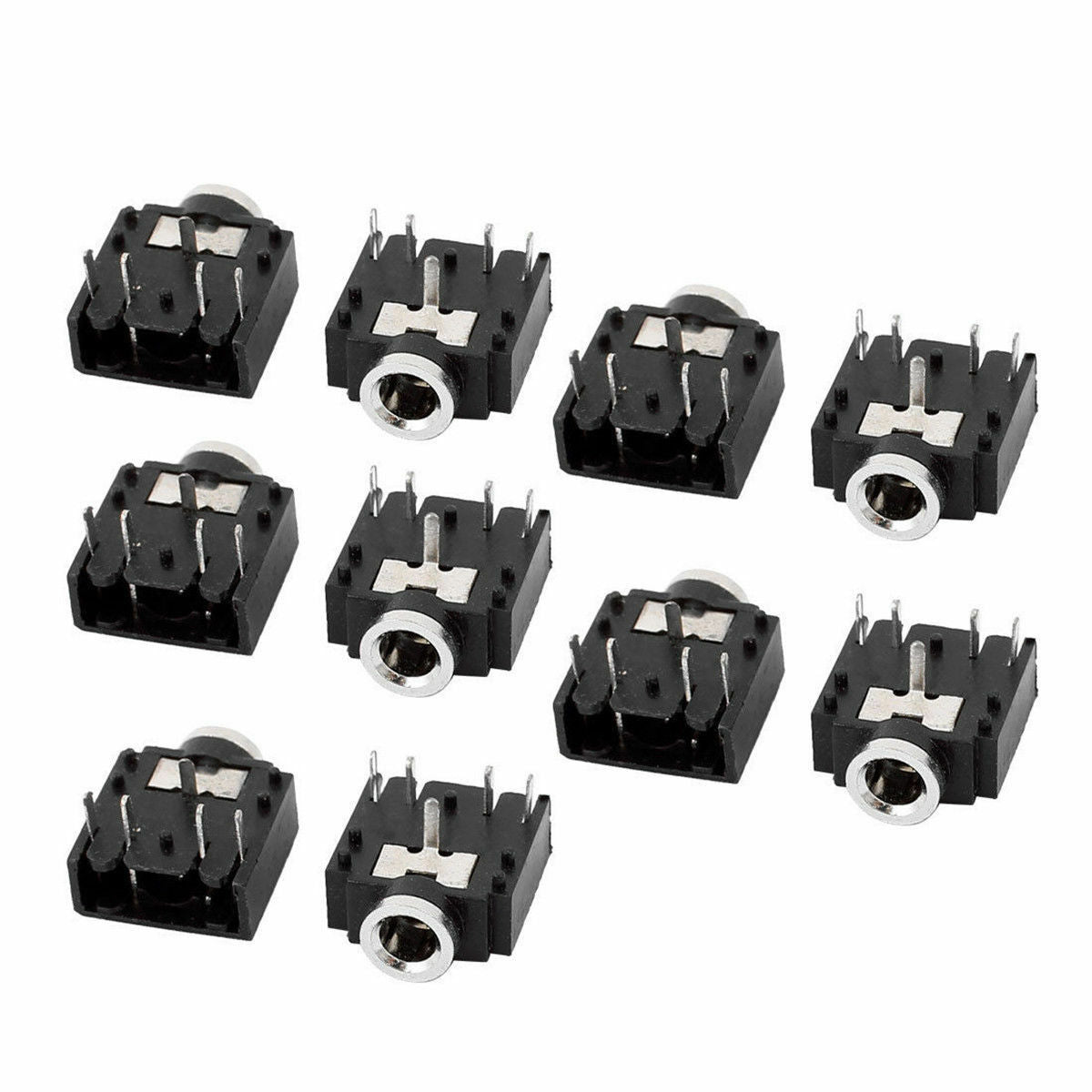 10PC 3.5mm Female Stereo Audio Socket Headphone Jack Connector 5 Pin PCB Simple
