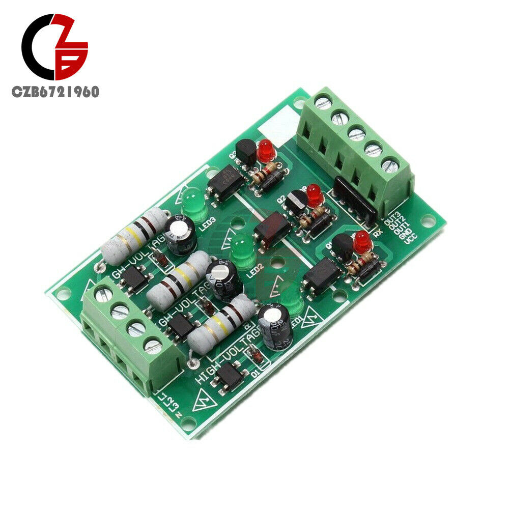 3-Channel AC 220V Optocoupler Isolation Module Testing Module No PCB Holder