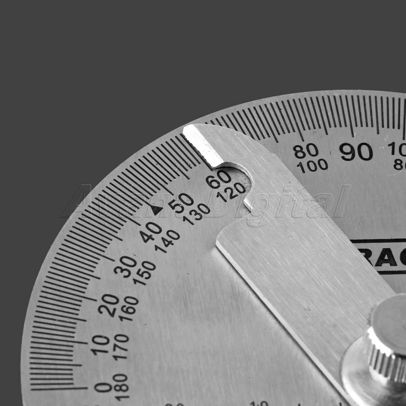 Protractor 0-180 Degree Stainless Angle Finder Arm Ruler Measuring Marking Tool