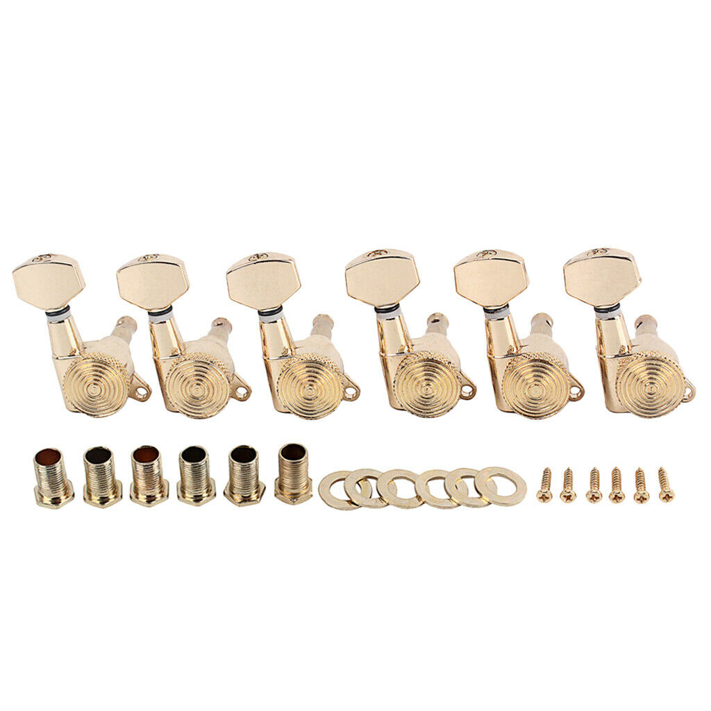 6x Guitar Tuning Pegs 6R for Acoustic Electric Guitar Schaller Style Golden