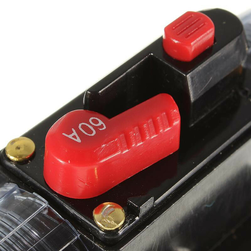 DC 12V Car Audio Inline Circuit Breaker Fuse for System Protection 60A 60AMP New