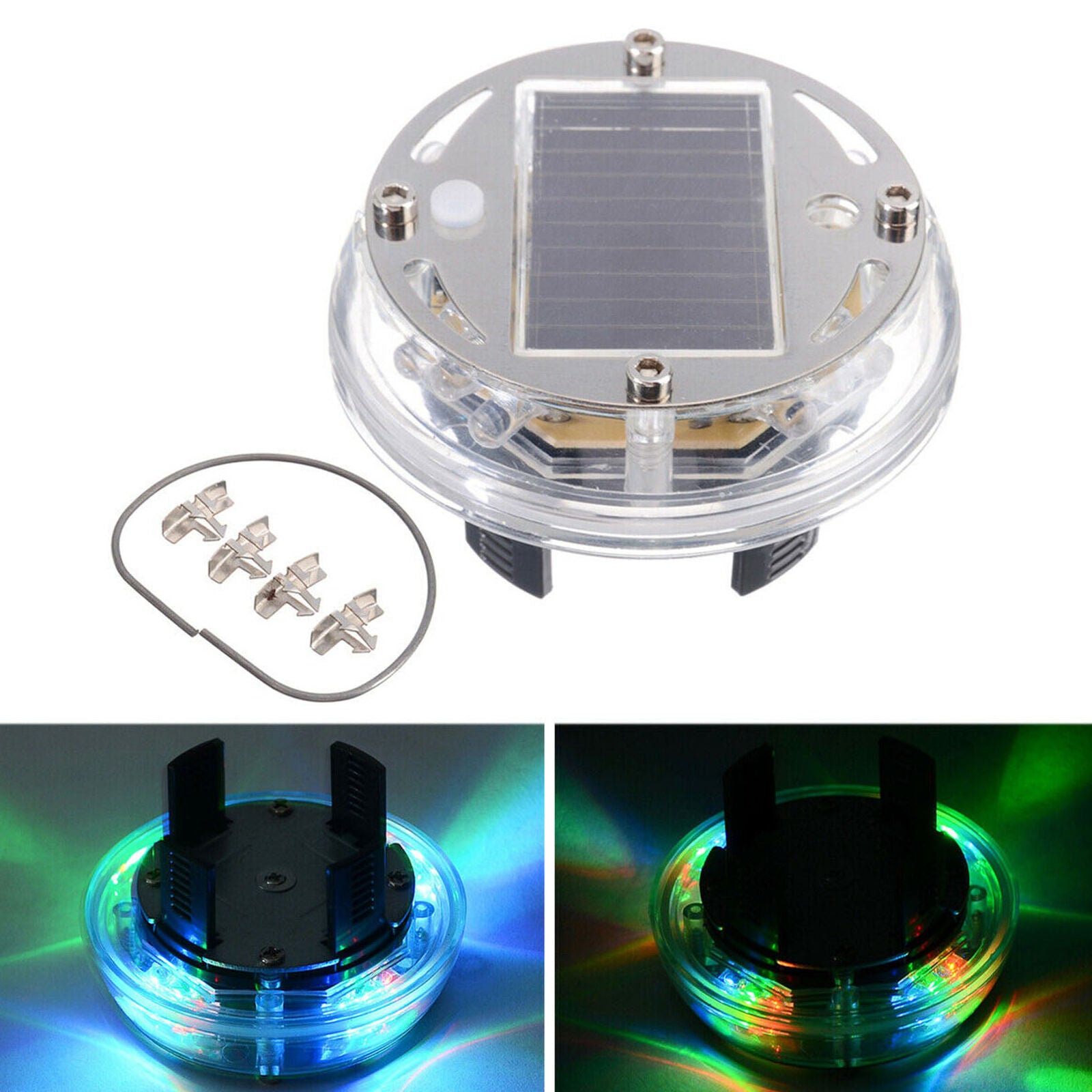 12 LED RGB Car Auto Solar Energy Flash Wheel Tire Light Lamp Decor