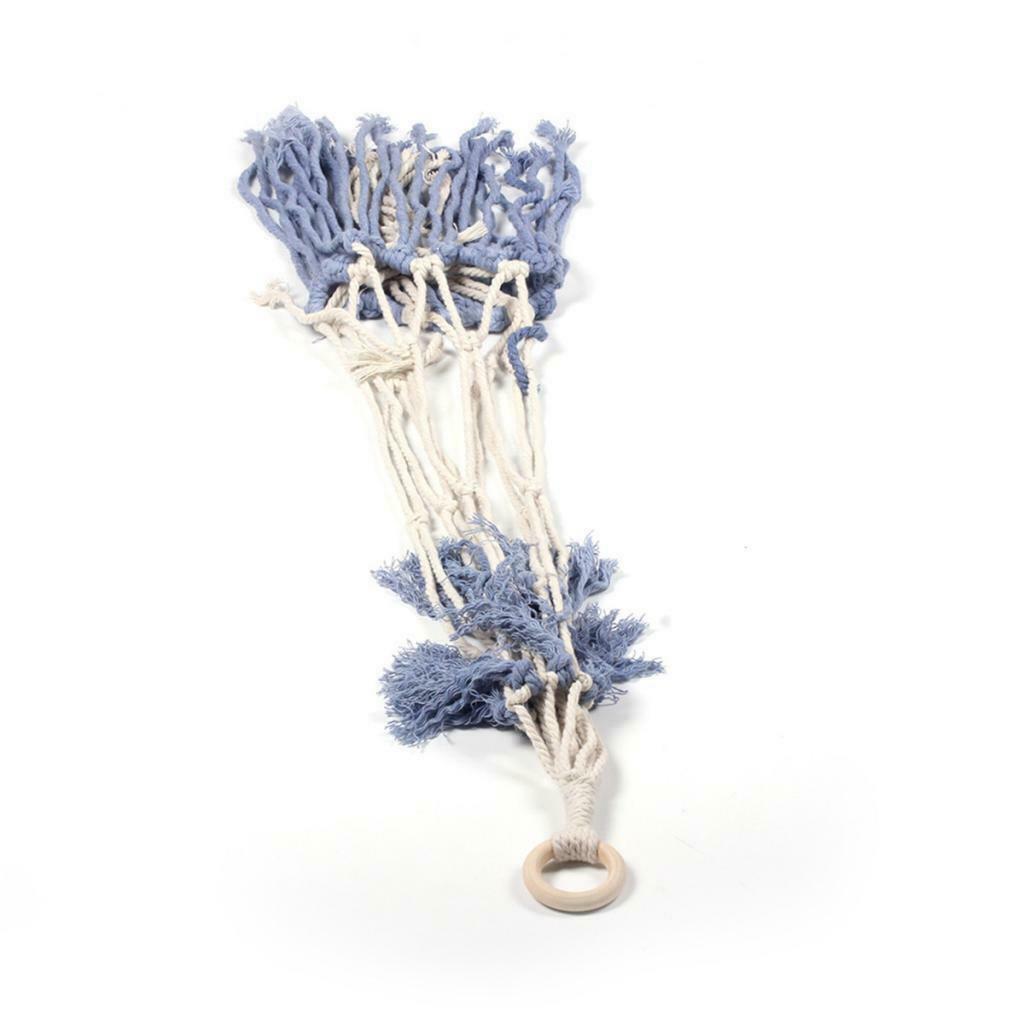 Garden Green Plant Wall Hanging Rope Handmade Knitted Cotton Flower Hanger Rope