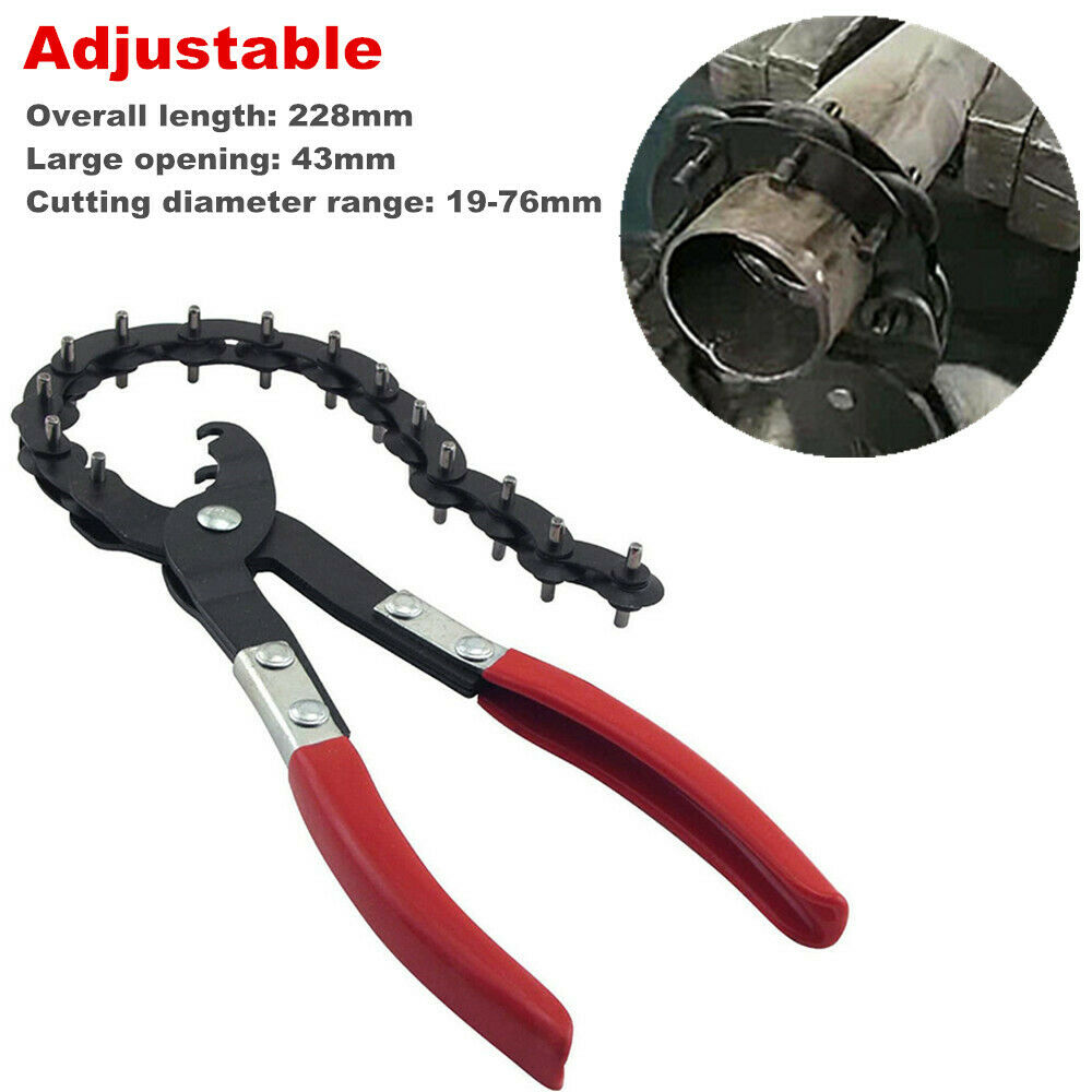 19-76MM Exhaust Tail Pipe Cutter Tool Chain Gas Pipe Pliers Cutting Copper Tube