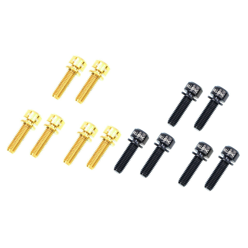 Pack of 12 Titanium Alloy Bike Handlebar Stem Screws Bike Stem Bolts M5x18mm