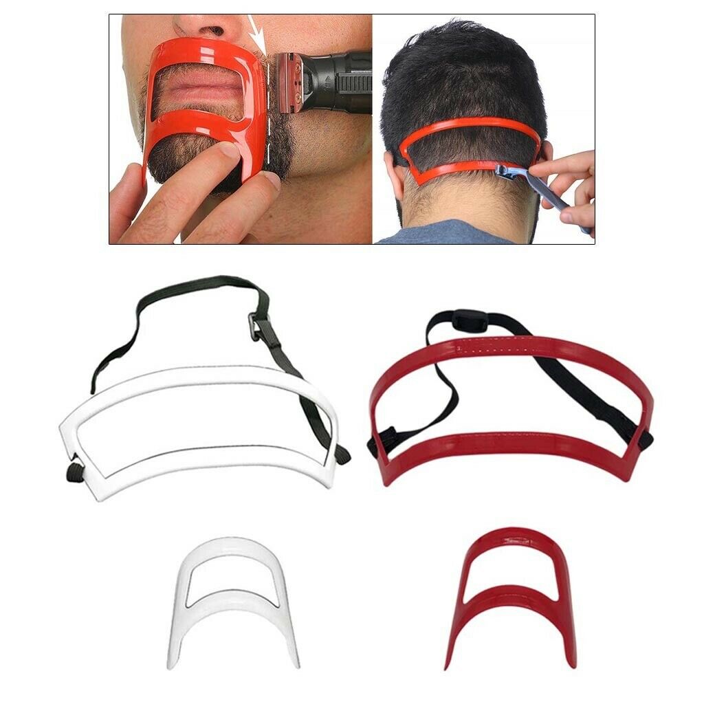 4Pcs Neckline Beard Shaving Template Ruler Grooming Shaping Guide Tools Kit