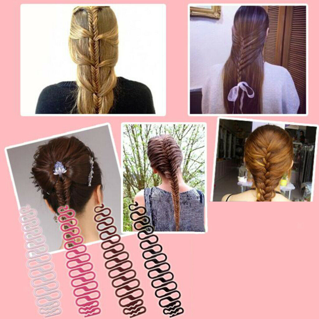 6x Easy Hair Braiding Tools Twist Hair Braided Styling Clip Hair Roller DIY