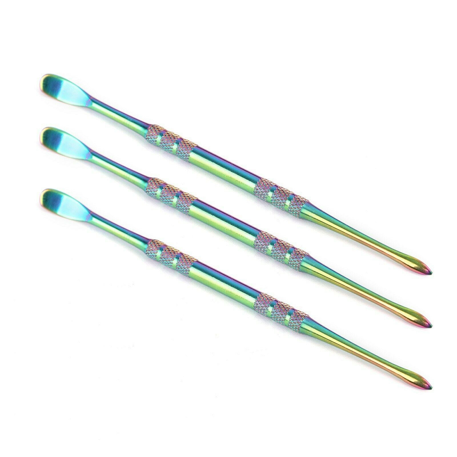 3 Packs Wax Carving Tool Wax Carving Stainless Steel  Spoon 4.75 Inch Rainbow