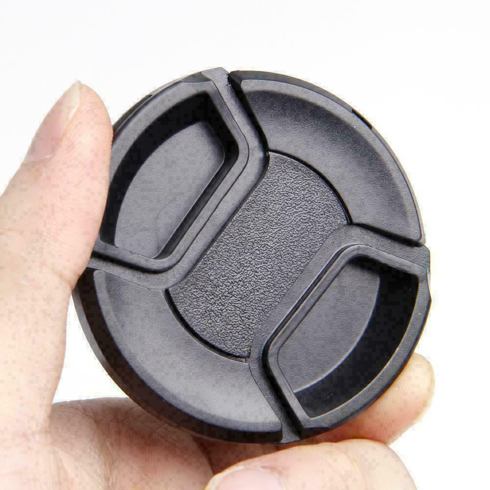 52mm Lens Cover center pinch snap on Front Cover string for Canon Nikon Sony USA