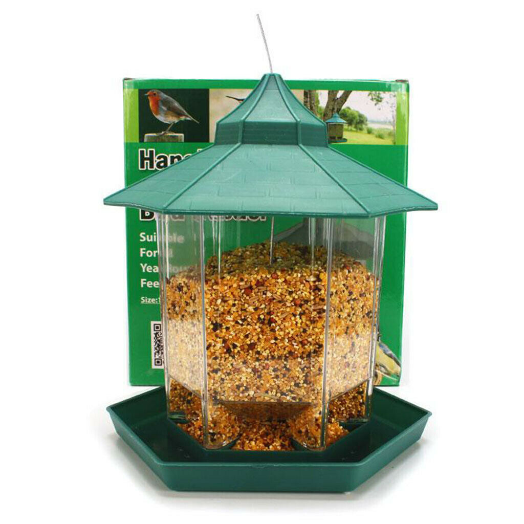 Bird Feeder Clear Garden Decoration Gazebo Wild Bird Feeder Panorama Plastic