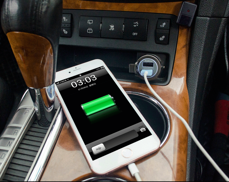 3in1 Multifunction LED Dual USB Auto Car Phone Charger Safety Hammer Belt Cutter