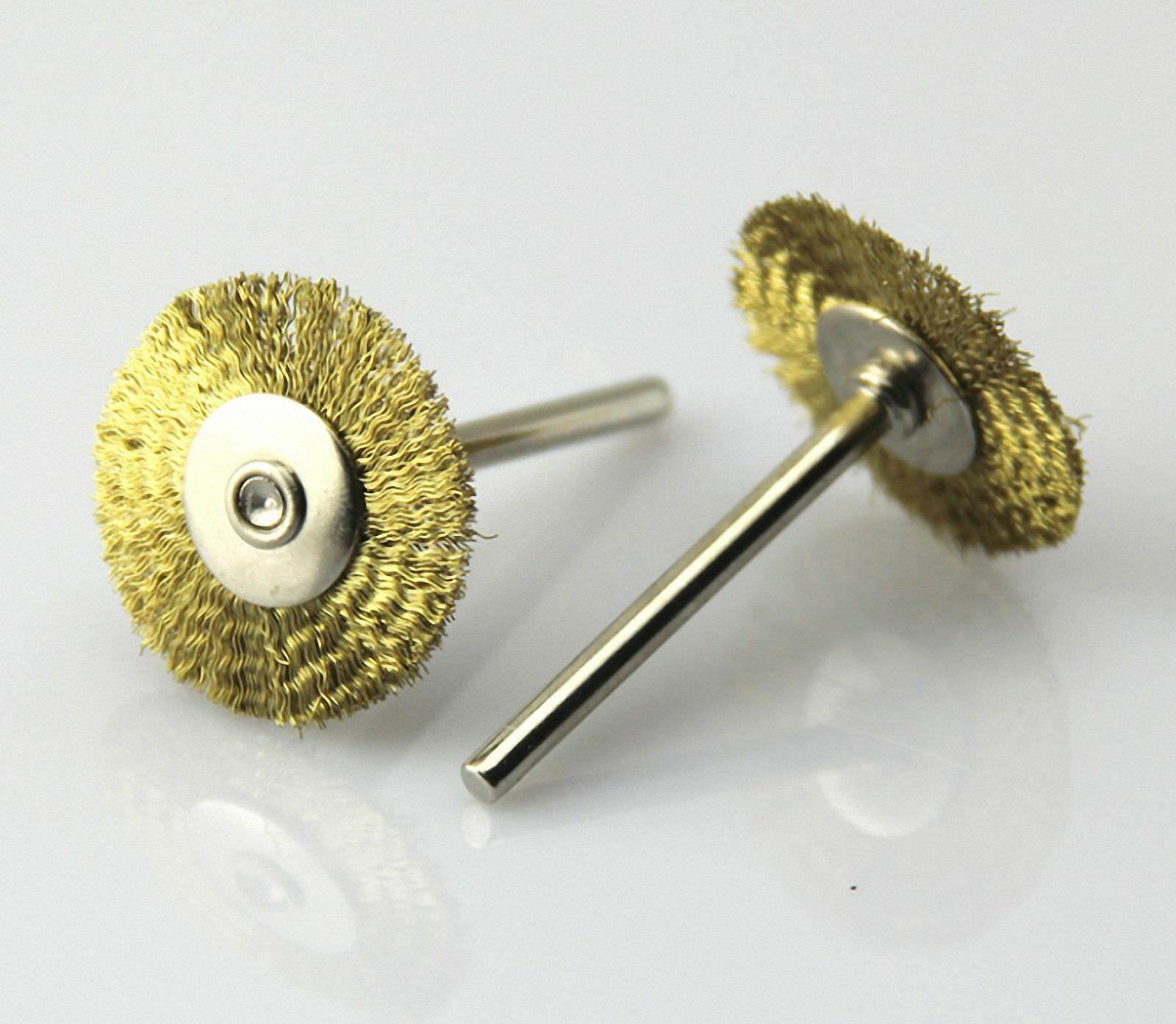 10 PCS Brass Wire Wheel Brushes For Dremel Die Grinder - Rotary Tools [M_M_S]