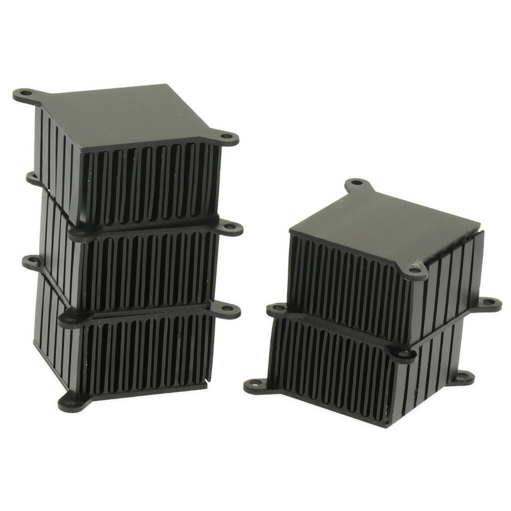 10pcs Black 1.5"x1.5"x0.9" Aluminum Heat Sink Heatsink Cooler Fin Module