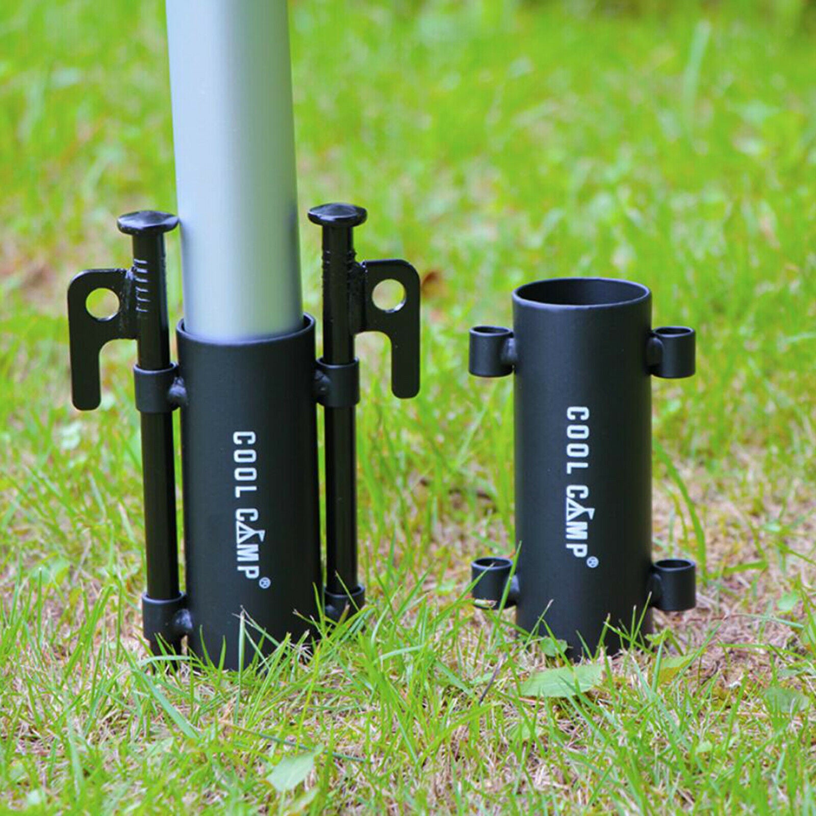 2X Solid Canopy Pole Holder Awning Rod Support Stand Outdoor Windproof Support