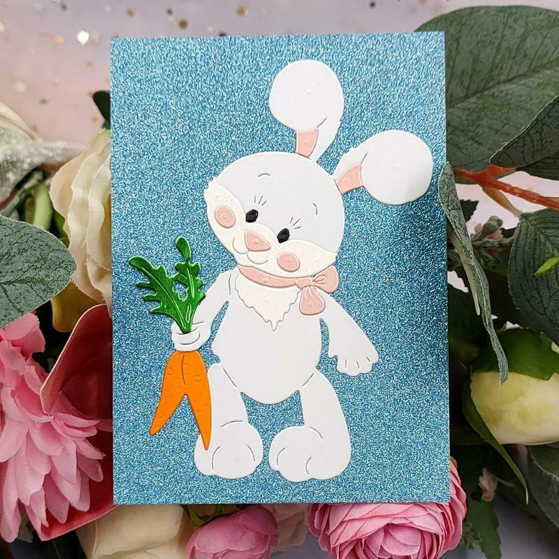 Carrot Rabbit Metal Cutting Dies Stencil Scrapbooking DIY Album Stamp Paper Card