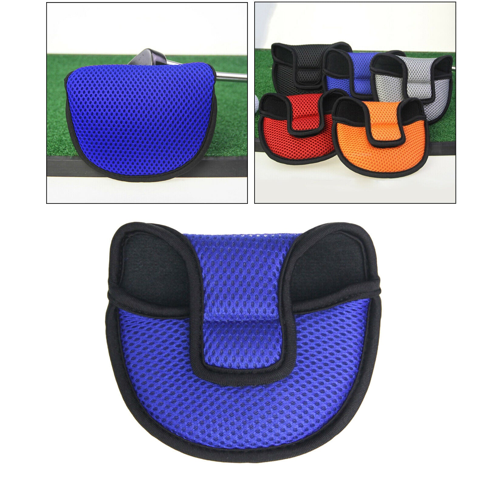 Nylon Golf Club Mallet Putter Head Cover Protector Headcover Universal Blue