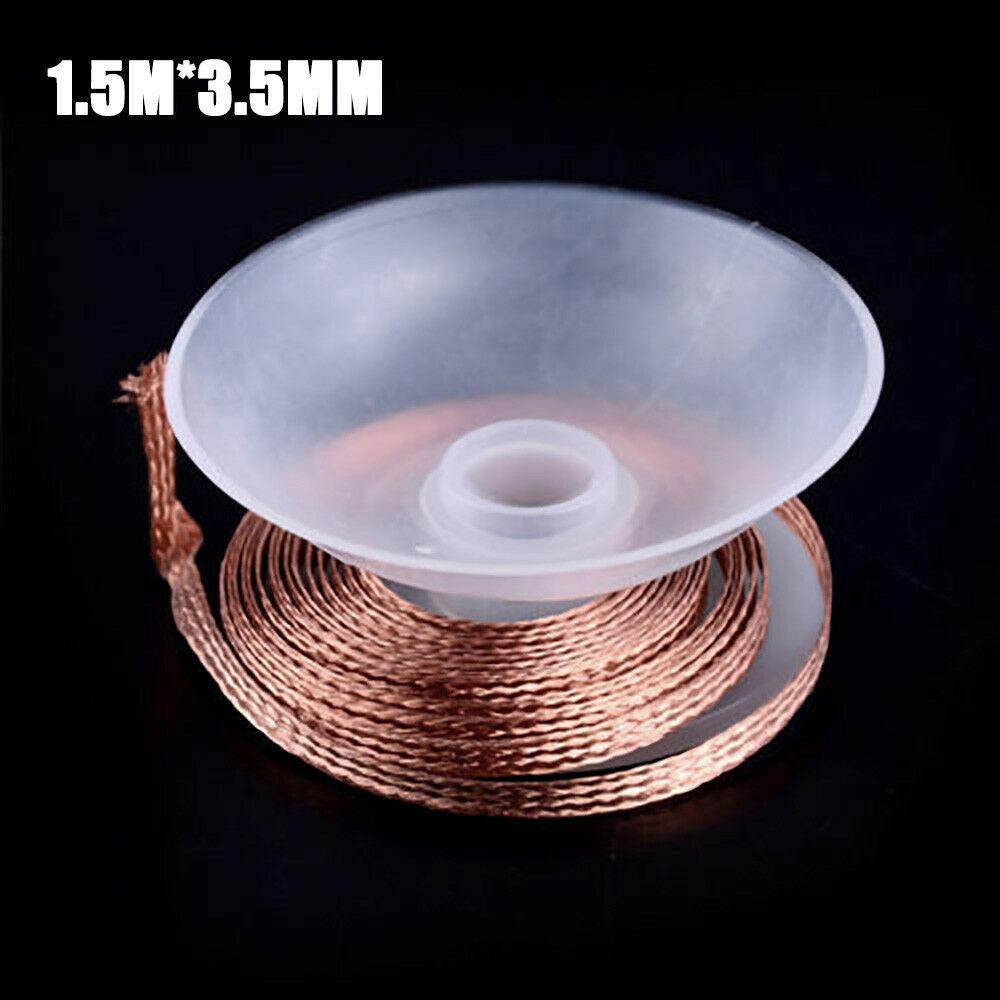 3.5mm 1.5M Desoldering Braid Solder Remover Wick Copper Spool Wire Useful Tools