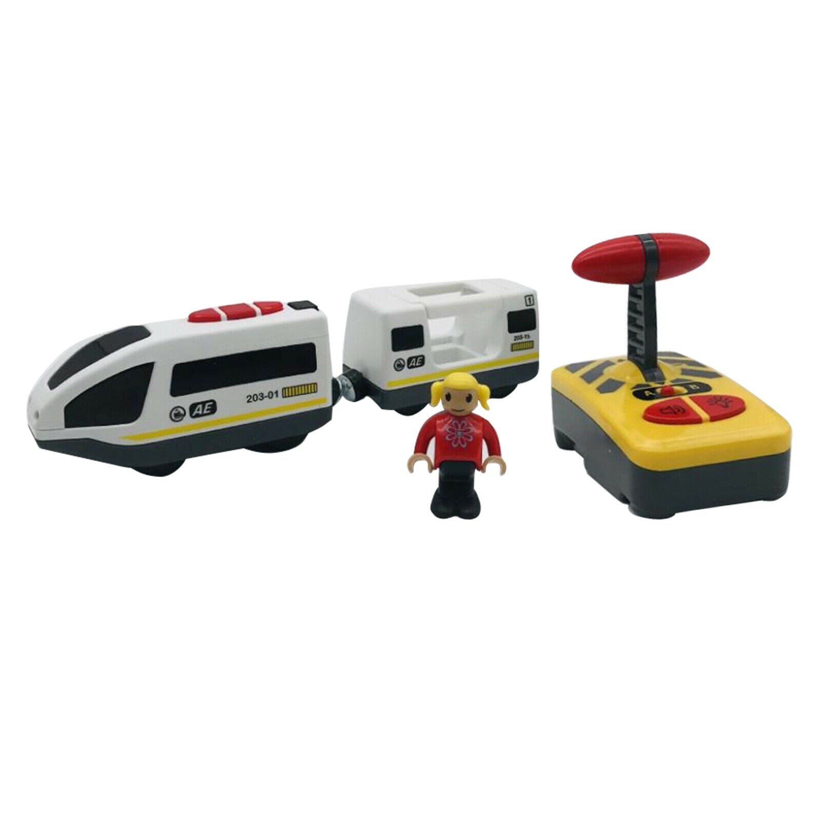 Action Locomotive Train Set Fits Most Wooden Tracks for Kids Age 3 and Up