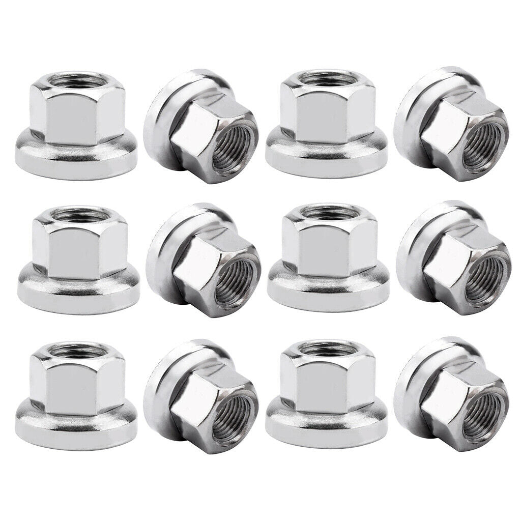 12x M10 Bike Wheel Axle Nuts Skewer Bolt Nut Road Cycle Hardware Replacement
