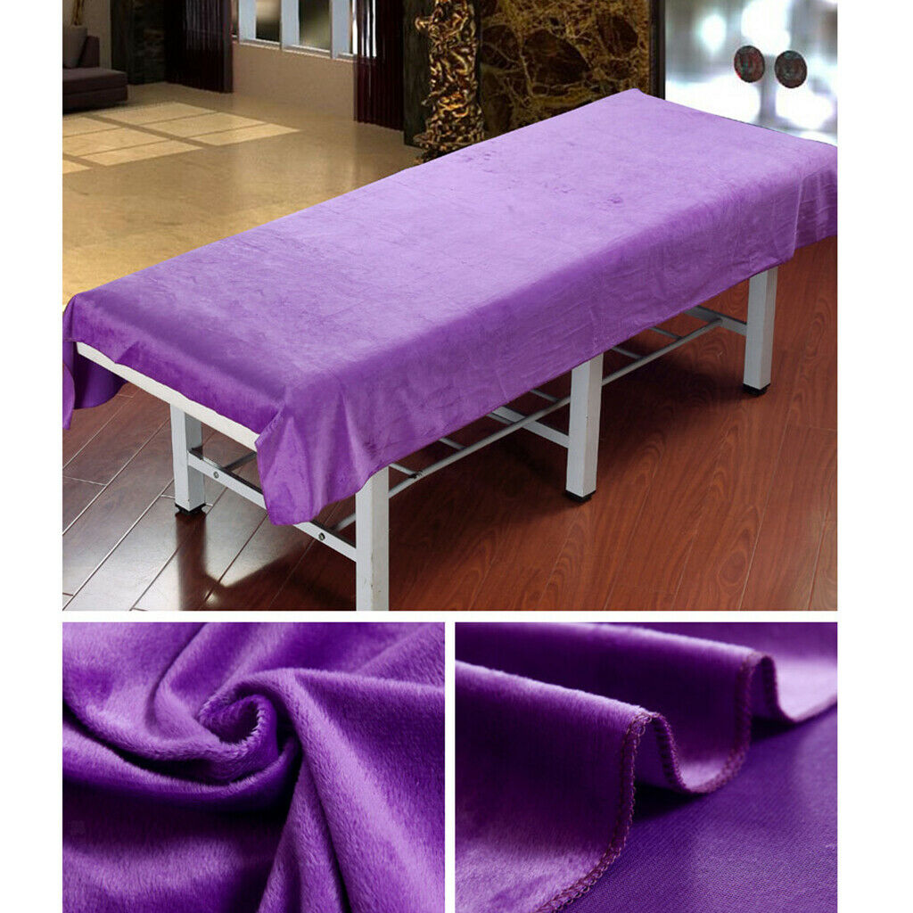 Thick Short Plush Beauty Sheets Cosmetic Salon Sheets with Holes,190x80cm