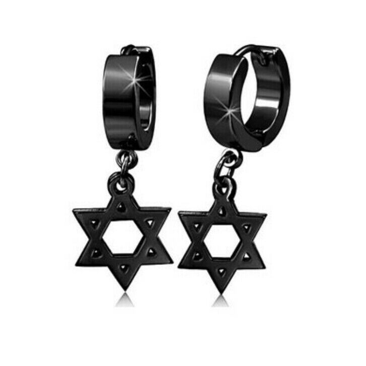 Star of   316l Steel Hoop Huggie Earring Earrings Ear Studs