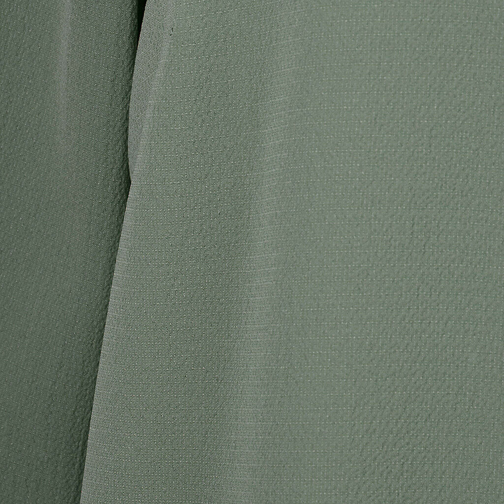 Solid Chiffon Turndown Collar Asymmetric Button Long Sleeve Blouse L Green