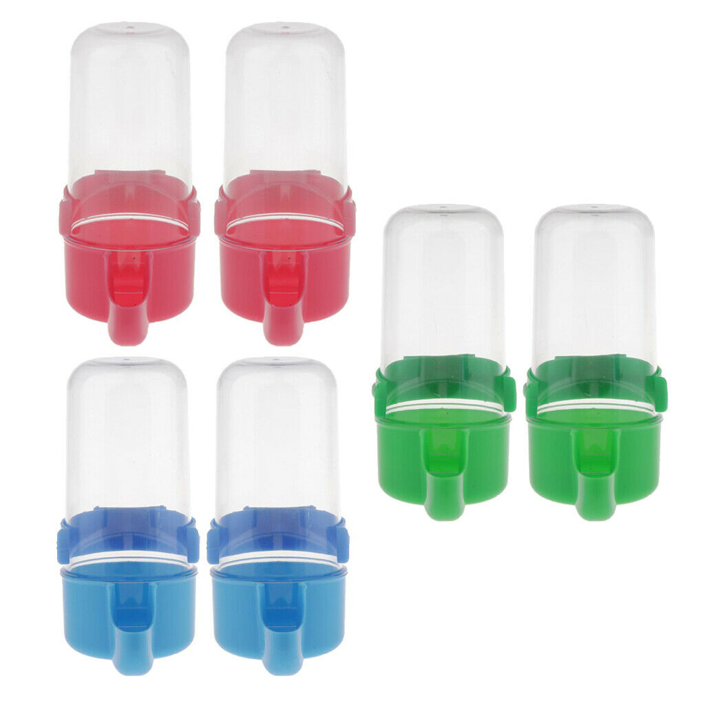Set of 6 Birds Feeder Parrots Pet Water Bowls For Medium Large Birds Macaws