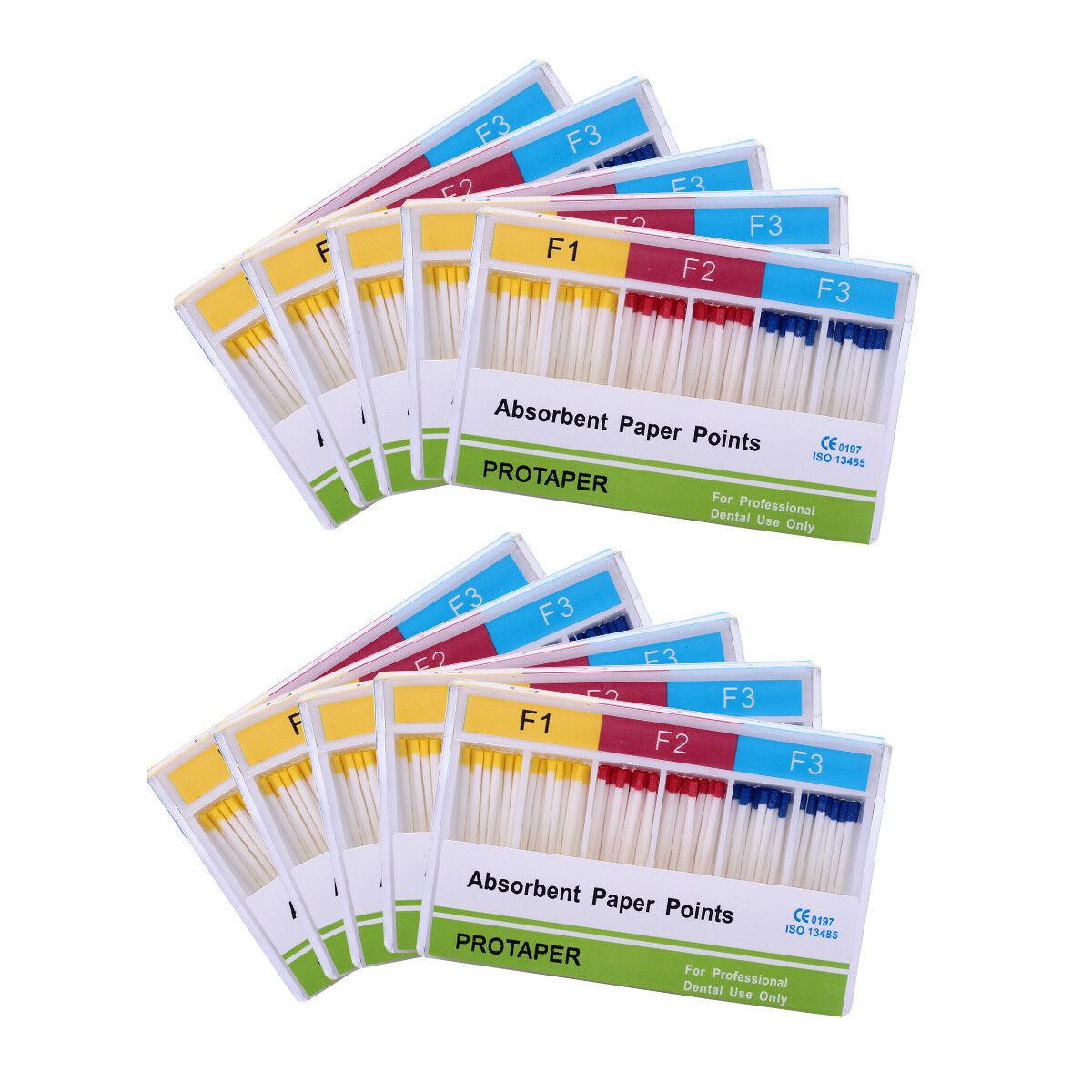 10X 100pcs/Kit F1 F2 F3 Absorbent Paper Points For Dental Root Endodontics Use