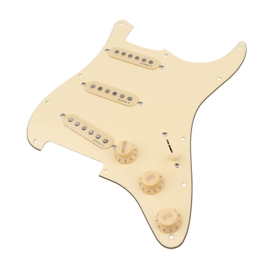 Guitar Upgrade Loaded SSS Pickguard Alnico V Pickups Set Guitar Accessory