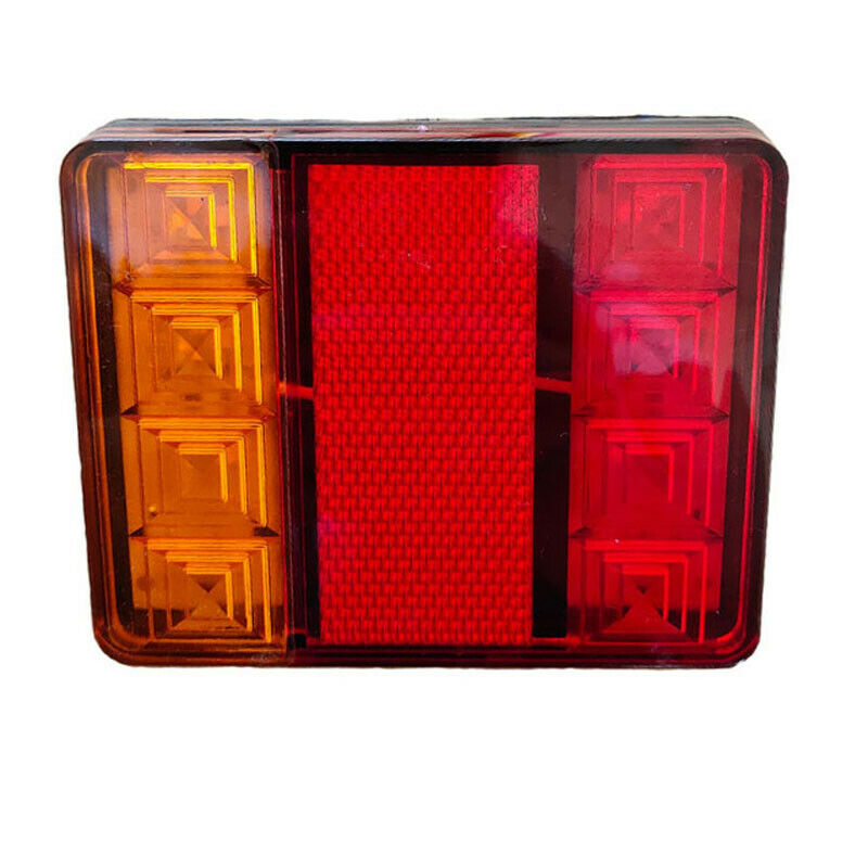 Trailer Engineering Vehicle Truck 12V 8LED Rear Tail Light Waterproof Red Yellow