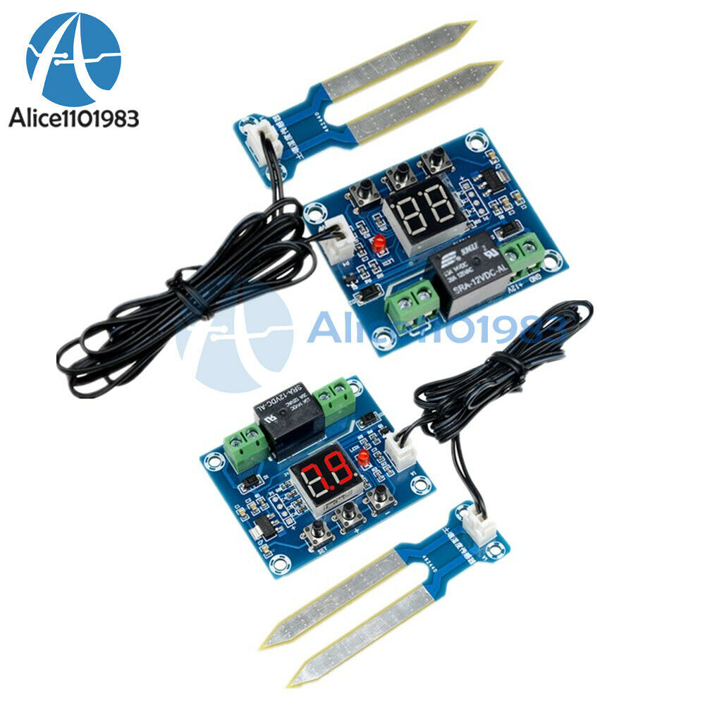 DC12V Humidity Controller Soil Sensor Automatic Irrigation LED Watering Module