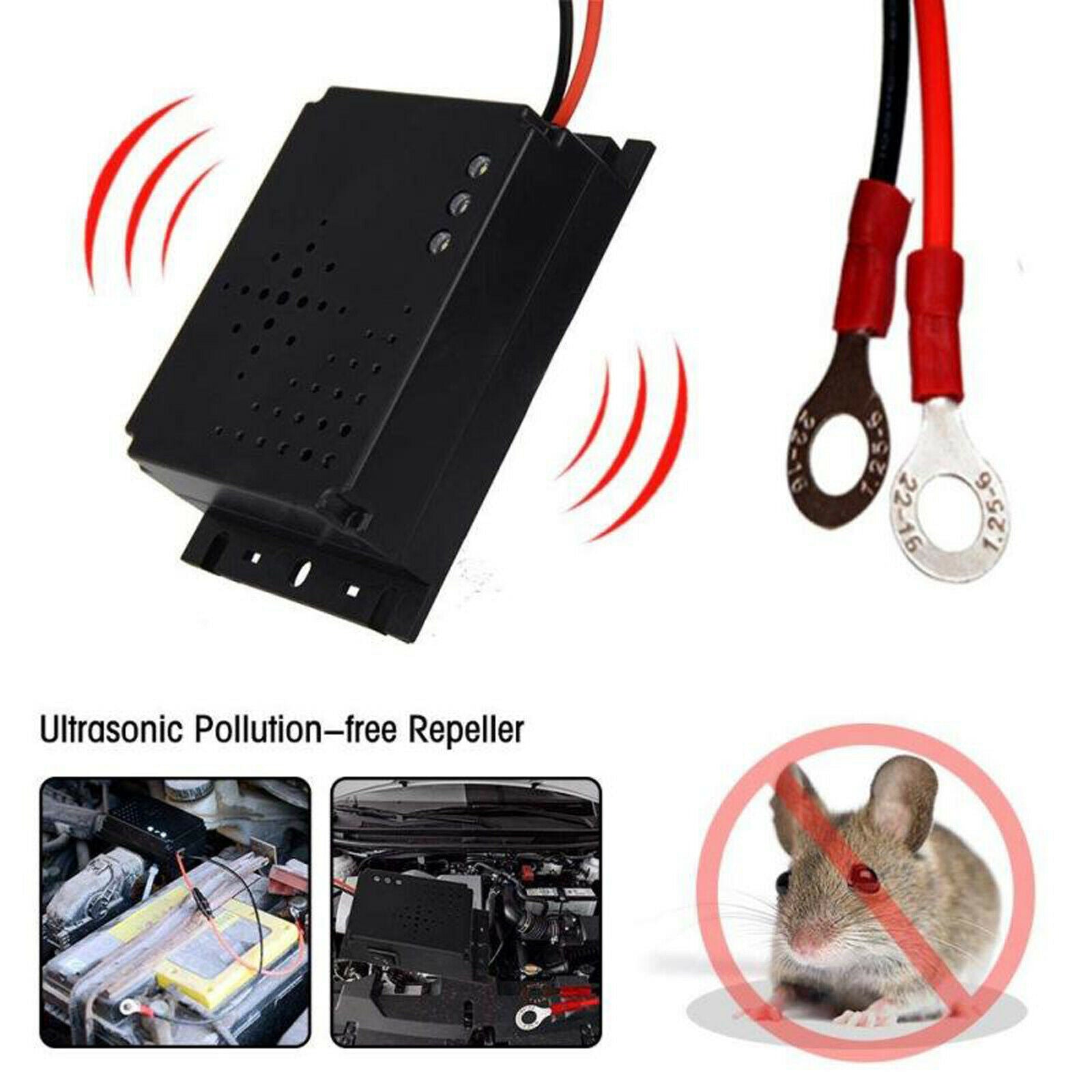 Car Mouse Repeller Rodent Repeller Under The Hood Ultrasonic Animal Repeller