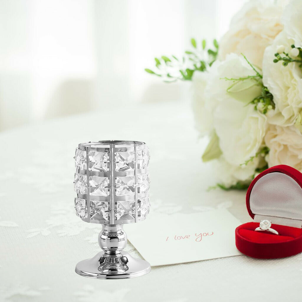Crystal Candle Holder Candelabra Party Centerpiece Candlestick Home Decor S