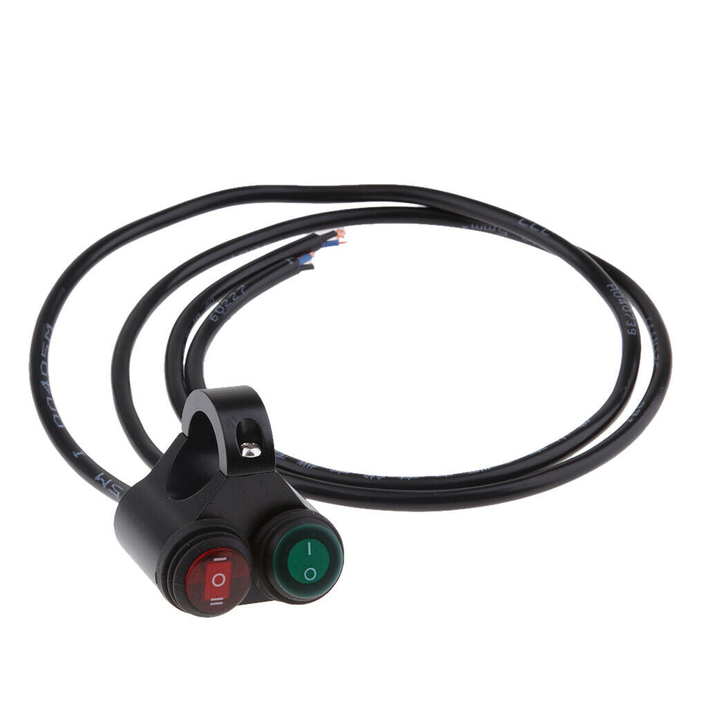 Motorcycle 22mm 7/8" Handlebar 2 Control Button Switch On/Off with Indicator