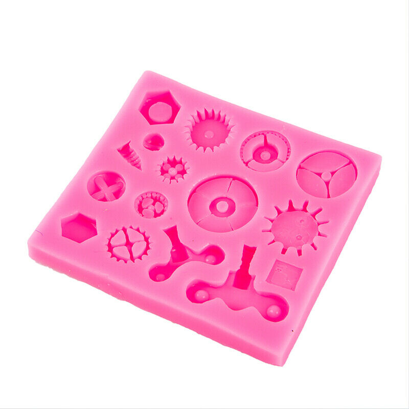 Mechanical Screw Gear Cake Border Fondant Cake Molds for Kitchen Baking T.l8