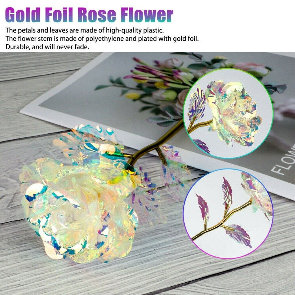 10PCS Galaxy Artificial Rose Flower Decor Valentines Mother's Simulation Gift