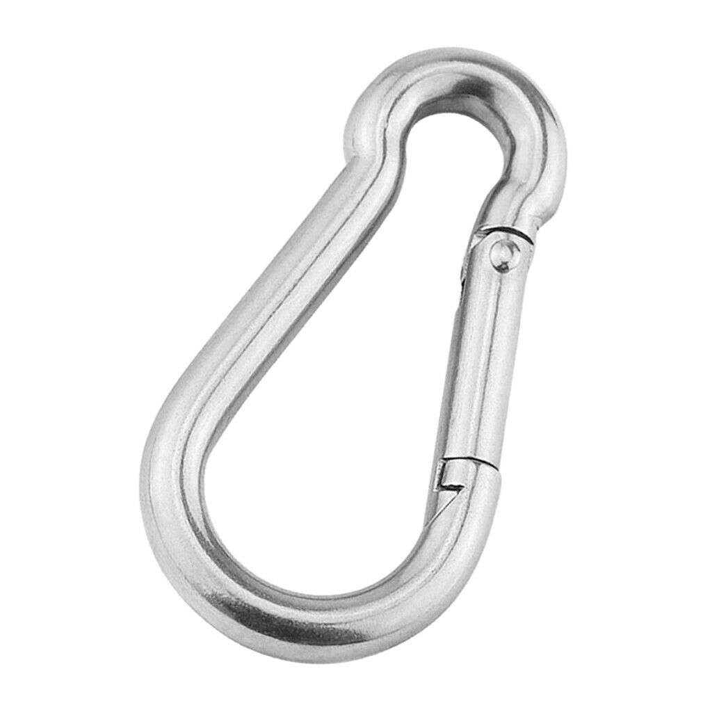 5Pcs Multifunctional Strong Stainless Steel Spring Snap Carabiner Quickdraw Hook