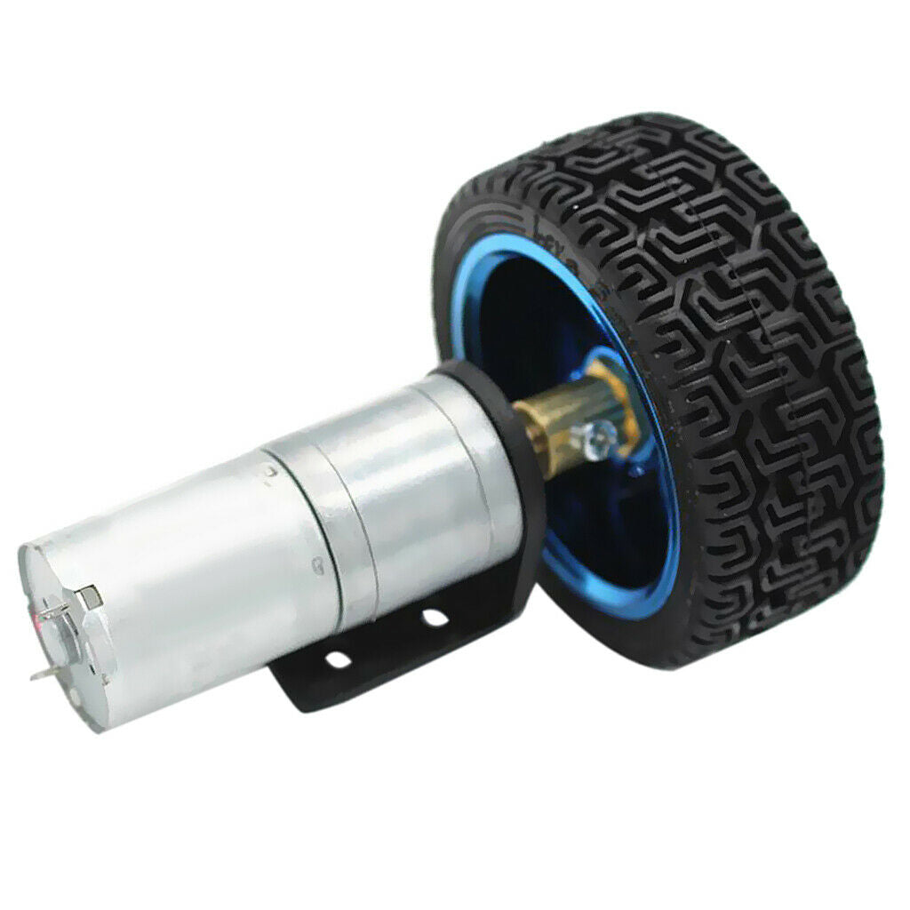 2Pieces   Tire   Wheel   with   DC12V   Gear   Motor   for      Robot