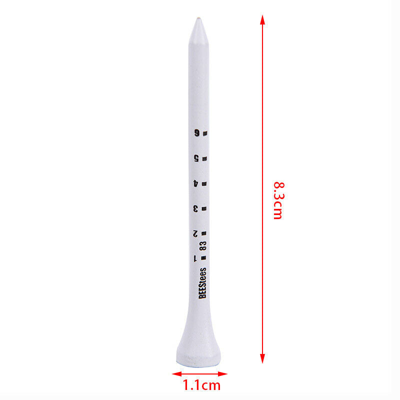 50PCS Professional Golf Tees 83mm White Golf Wood Tee Scale Golf TeesDEAU