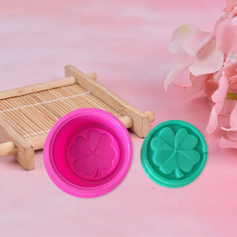 Four-Leaf Clover Handmade DIY Silicone Soap Mold Fondant Cake Decorating .l8