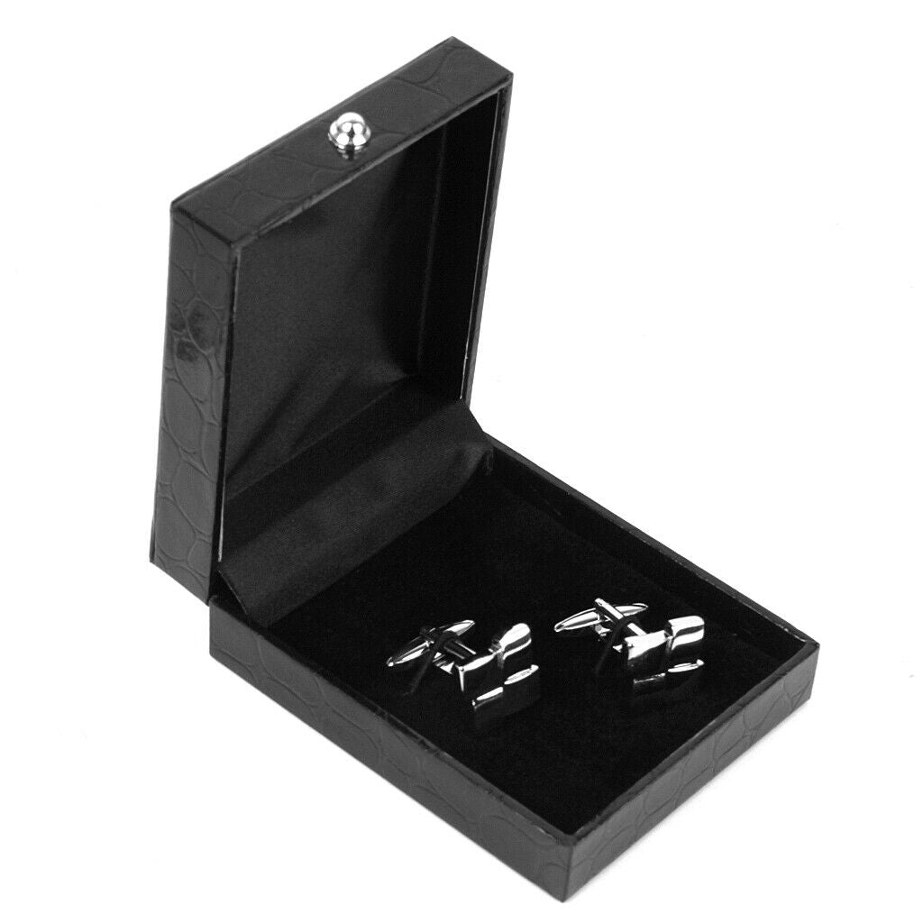 Black PU Leather Tie Clip
