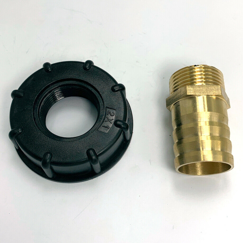 3x IBC 1000L Water Tank Connector 1/2" 1" 3/4" Brass Hose Adapter Parts