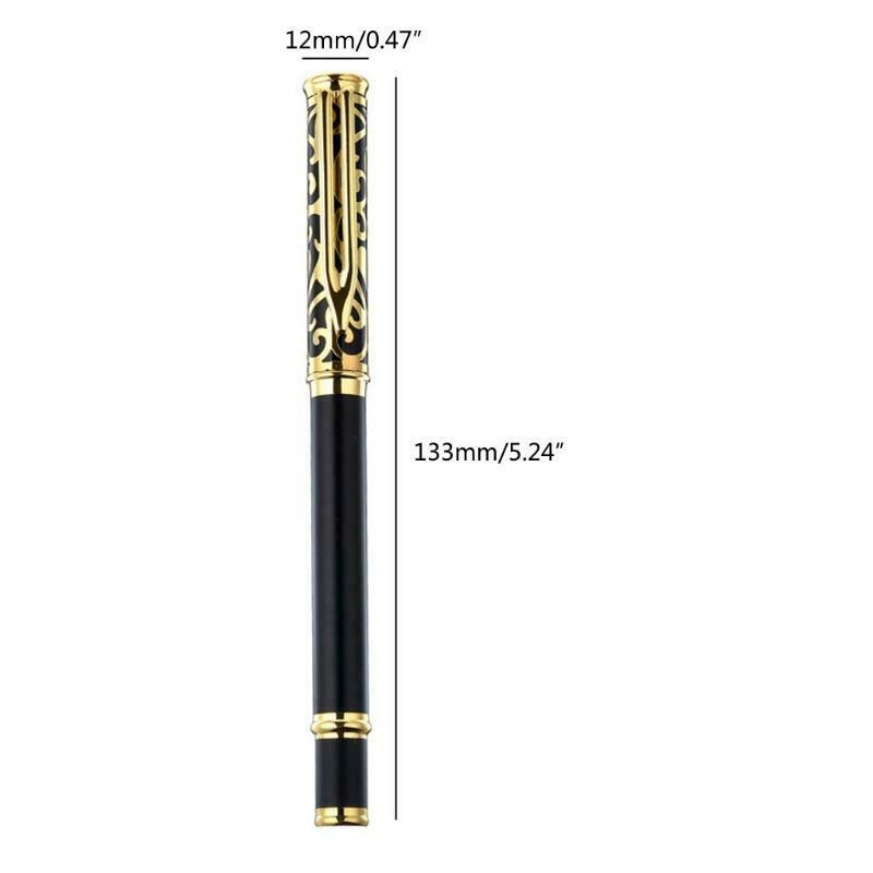 Luxury Metal Gel Pen Sculpture Pattern Roller Pen Stationary Pen 0.5mm