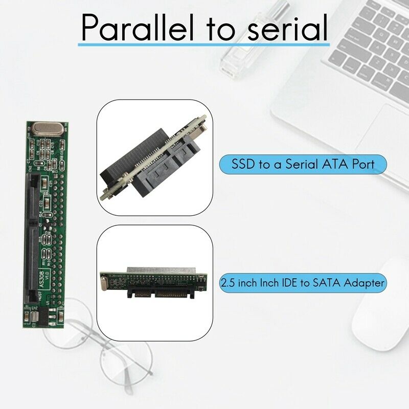 2.5 Inch Ide To Sata Adapter, Convert Laptop 44 Pin Male Ide Pata d Hard Disk G5