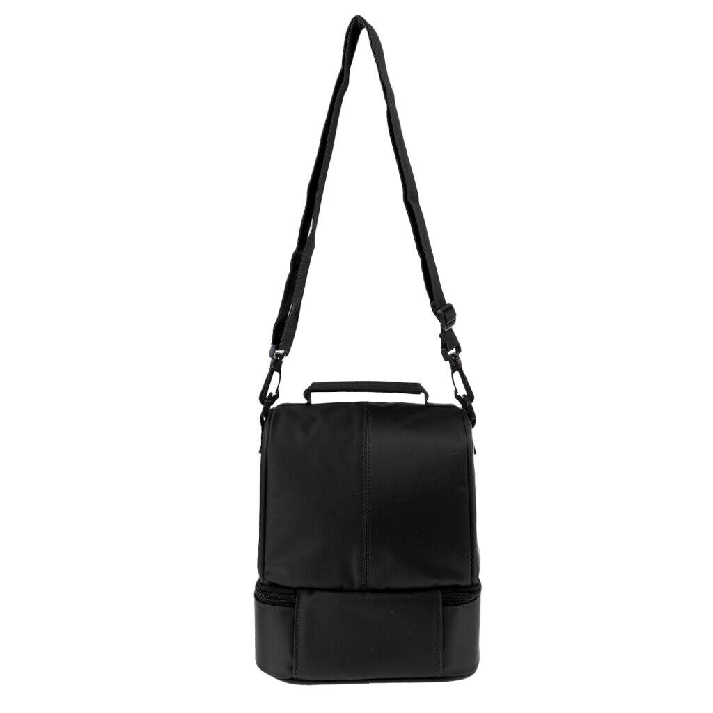 Dual Compartment Insulated Camping Cooler Bag Travel BBQ Picnic Tote Black