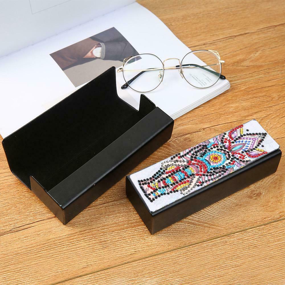 DIY Diamond Painting Sunglasses Case Portable Leather Glasses Storage Box @